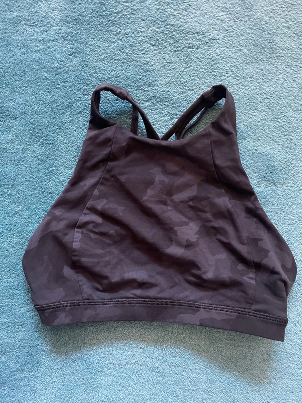 lululemon athletica High-Neck Sports Bra - Black Camo